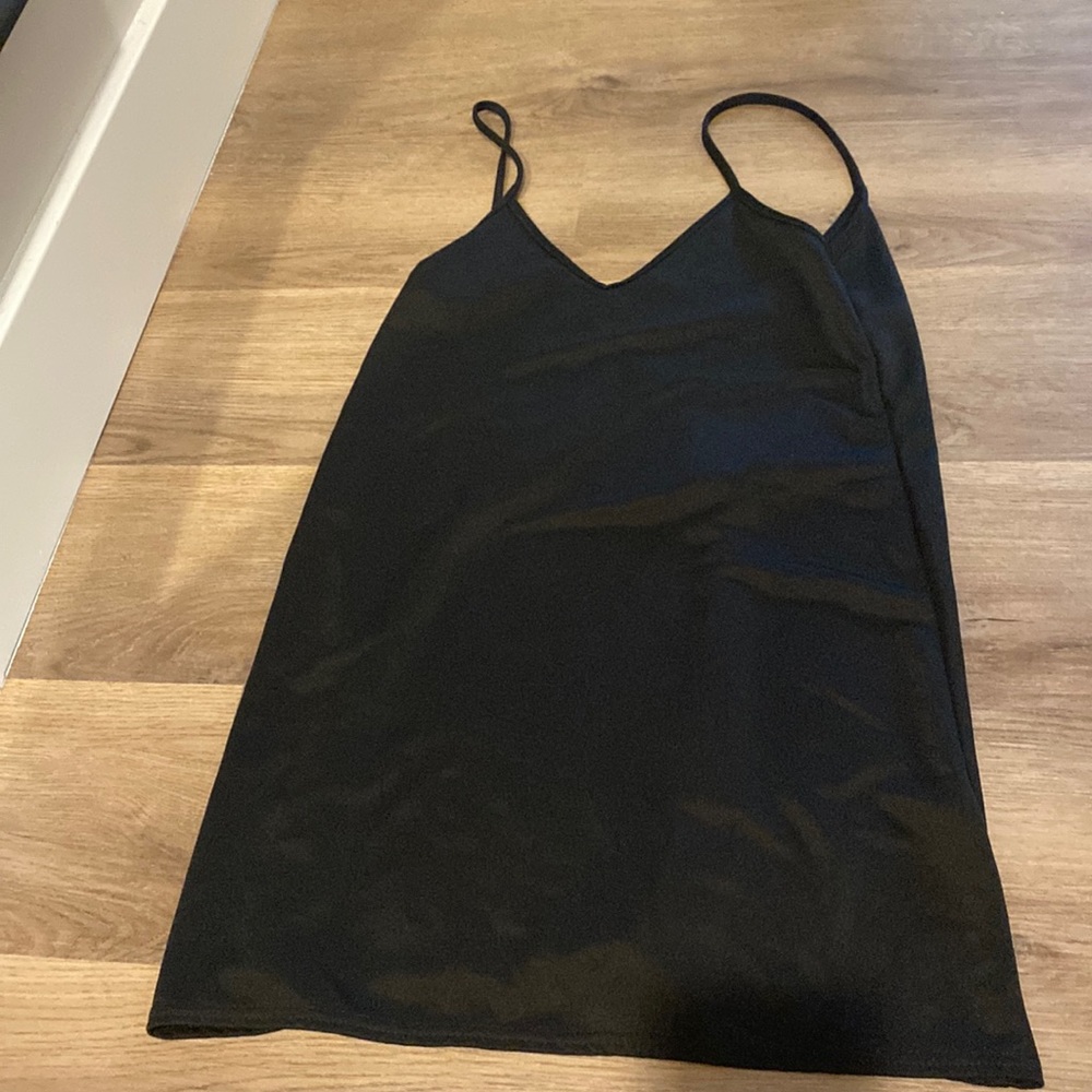 PLT Black Slip Dress